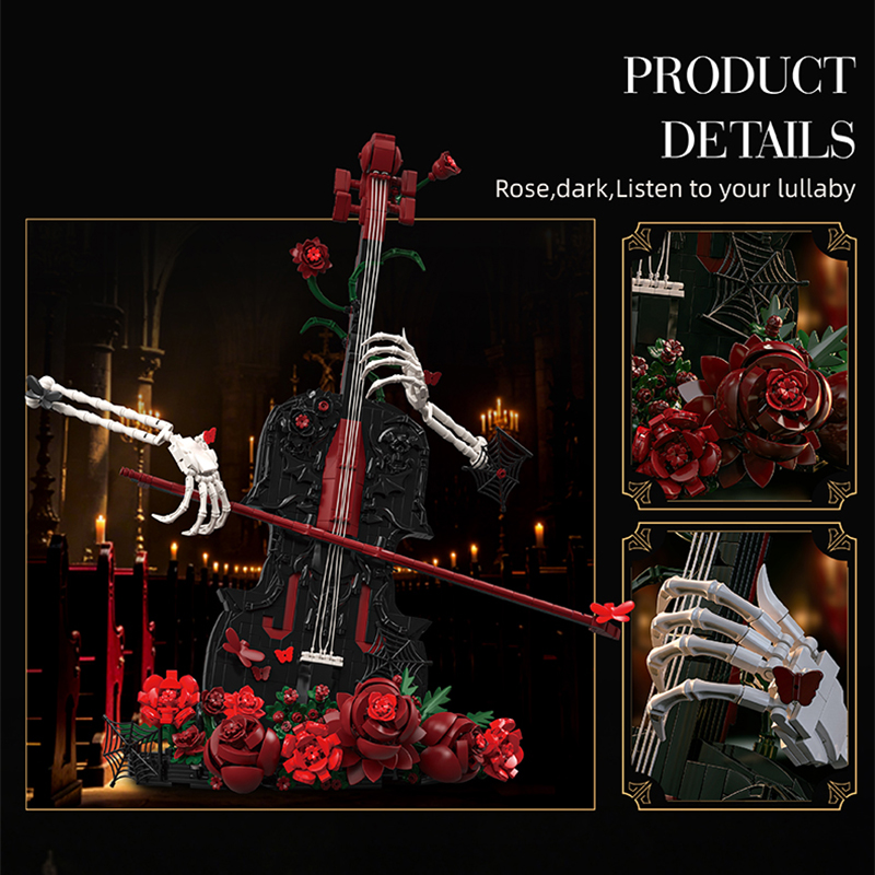 Creative Artist Skull Red Rose - Musical Instrument Veena review and price
